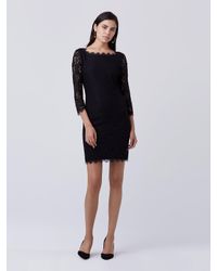Diane von Furstenberg | Black Zarita Lace Dress | Lyst
