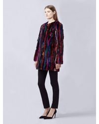 Diane von Furstenberg | Blue Dvf Fur Finale Pieced Mink Coat | Lyst