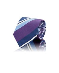 Bigi Purple Men's Striped Necktie for men