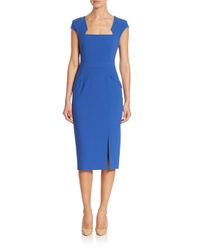 L.K.Bennett | Blue Cap-sleeve Dress | Lyst