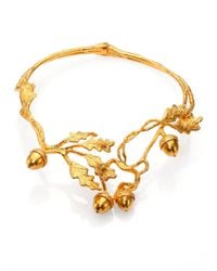 Alexander McQueen | Metallic Leaves Acorn Choker Necklace for Men | Lyst