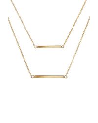 Kris Nations - Metallic Classic Double Bar Necklace - Lyst