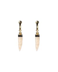 Ara Vartanian - Amazonite Yellow Gold Bone Earrings - Lyst