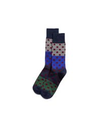 Paul Smith | Blue Polka Block Socks for Men | Lyst