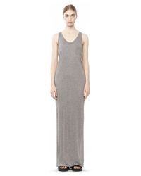 Alexander Wang | Gray Classic Tank Dress With Chest Pocket | Lyst