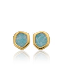 Monica Vinader | Blue Atlantis Gem Mini Stud Earrings | Lyst