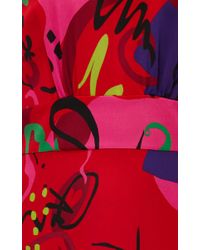 Etro Red Sleeveless Graffiti Dress
