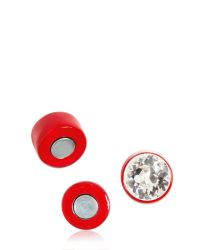 Givenchy | Red Brass And Swarovski Earrings for Men | Lyst