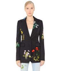 floral embroidered blazer
