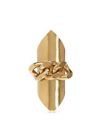 Ela Stone | Metallic 'alexander' Chain And Plate Ring | Lyst