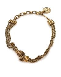 Lanvin | Metallic Knot Chain Short Necklace | Lyst
