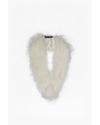 French Connection | Natural Portia Faux Mongolian Fur Collar | Lyst