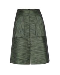 Paul Smith | Women's Green Textured Cotton-blend Skirt | Lyst