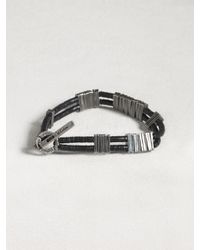 John Varvatos | Black African Disc Bracelet for Men | Lyst