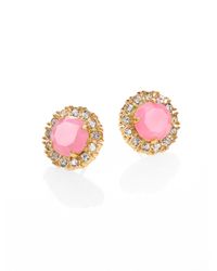 kate spade new york | Pink Secret Garden Stud Earrings | Lyst