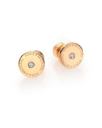 Michael Kors | Metallic Heritage Logo Stud Earrings/goldtone | Lyst