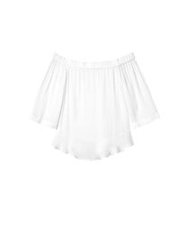 Rebecca Taylor - White Double Georgette Silk Off The Shoulder Top - Lyst