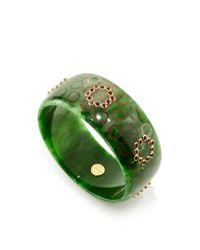 Mark Davis | Green Amethyst And Rhodolite Garnet Bakelite Bangle | Lyst