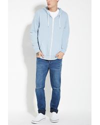 mens light blue zip up hoodie