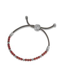 John Hardy | Multicolor Round Beads Bracelet On Black Mokuba Cord for Men | Lyst