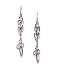 Alexis Bittar | Metallic Miss Havisham Liquid Crystal Broken Glass Drop Earrings/Gunmetal | Lyst