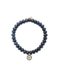 Sydney Evan | Blue Multi Colored Evil Eye Charm Beaded Bracelet | Lyst