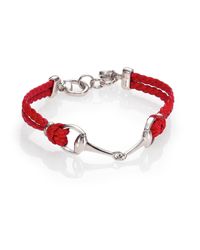 Gucci | Red Horsebit Bracelet for Men | Lyst