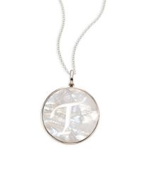 Ippolita | Metallic Mother-of-pearl & Sterling Silver Large Inital Charm | Lyst