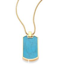 Michael Kors | Blue Faux Turquoise Sparkle Necklace | Lyst