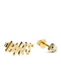 Maria Francesca Pepe Metallic Women's Paris And Crystal Pair Of Earrings