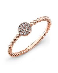 Anne Sisteron - Pink 14kt Rose Gold Diamond Stacking Ring - Lyst