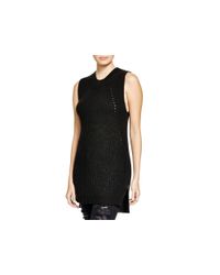 Aqua | Black Sleeveless Side-zip Sweater | Lyst