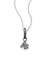 Ippolita | Metallic Pave Diamond & Blackened Sterling Silver Number Charm | Lyst