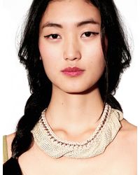 Pixie Market - Natural Disco Twisted Collar - Lyst