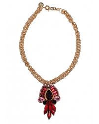 Matthew Williamson | Metallic Red Crystal Cluster Necklace | Lyst