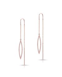 Anne Sisteron - Metallic 14kt Rose Gold Diamond Open Monaco Threader Earrings - Lyst