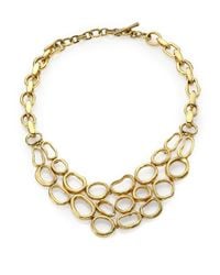 Vaubel | Metallic Hammered Oval Bib Necklace | Lyst