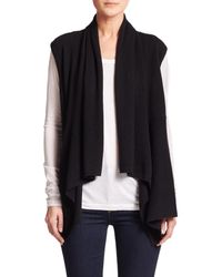 Saks Fifth Avenue | Black Cashmere Cascade Vest | Lyst