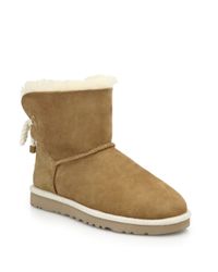 UGG | Brown Selene Short Shearling-lined Suede Boots | Lyst
