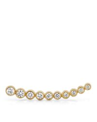 EF Collection | Yellow Floating Multi Diamond Ear Pin | Lyst