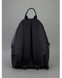 gucci black monogram backpack
