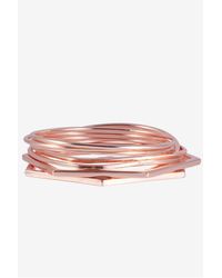 French Connection | Pink 8 Set Bangle Circ Cube Rectangle Hexagon Bracelet | Lyst