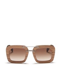 prada wood frame sunglasses