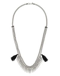 Rebecca Minkoff | Metallic Tassel Chain Spike Necklace | Lyst