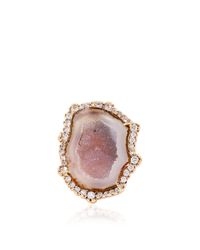 Kimberly Mcdonald | Pink One Of A Kind Geode And Irregular Diamond Ring | Lyst