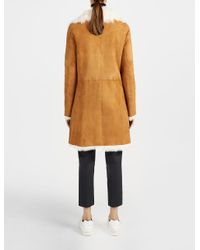 JOSEPH Brown Toscana Anais Sheepskin Coat
