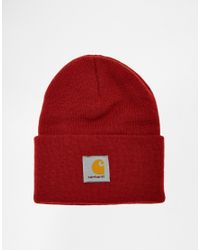 red carhartt beanie