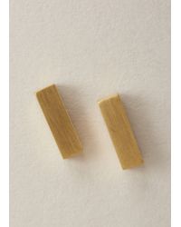 Ming Yu Wang | Metallic Gold-plated Brass Bar Earrings | Lyst