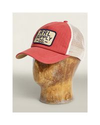 RRL | White Herringbone Shop Trucker Cap for Men | Lyst