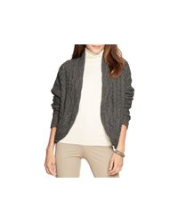 Pink Pony | Gray Lauren Cable Knit Cardigan | Lyst